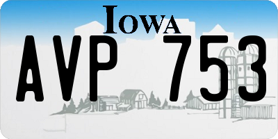 IA license plate AVP753