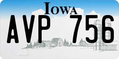 IA license plate AVP756