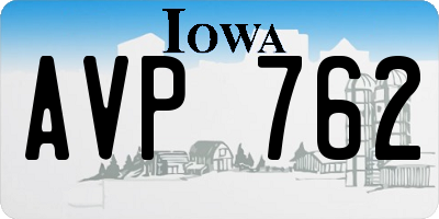 IA license plate AVP762