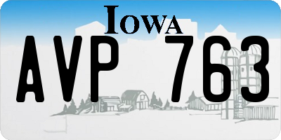 IA license plate AVP763