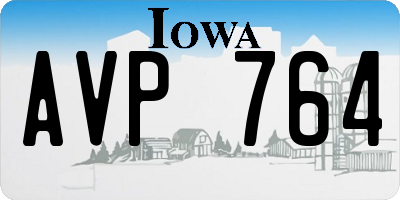 IA license plate AVP764
