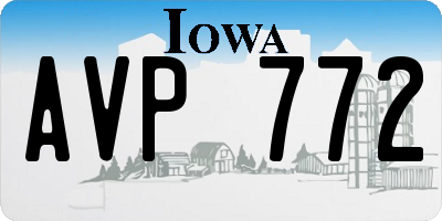 IA license plate AVP772