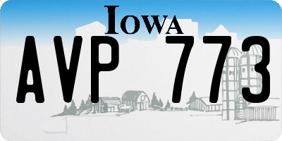 IA license plate AVP773