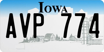 IA license plate AVP774