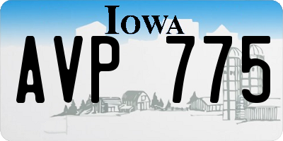 IA license plate AVP775