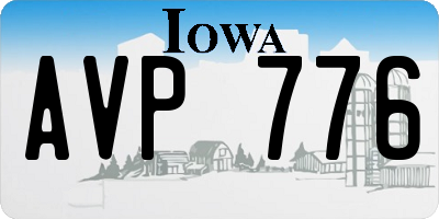 IA license plate AVP776