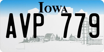 IA license plate AVP779