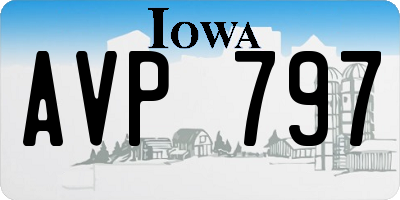 IA license plate AVP797