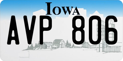 IA license plate AVP806