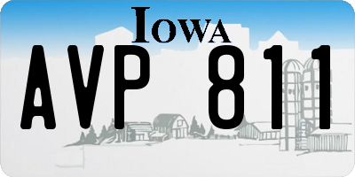 IA license plate AVP811