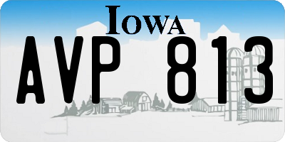 IA license plate AVP813