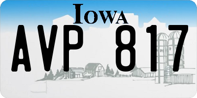 IA license plate AVP817