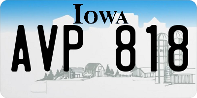 IA license plate AVP818