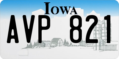 IA license plate AVP821