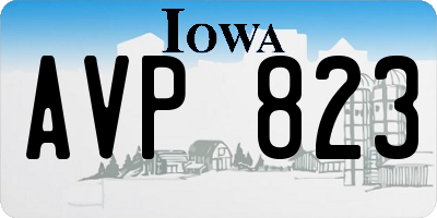 IA license plate AVP823