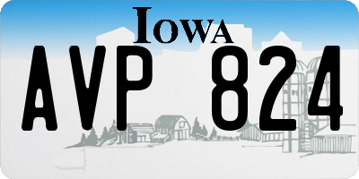 IA license plate AVP824