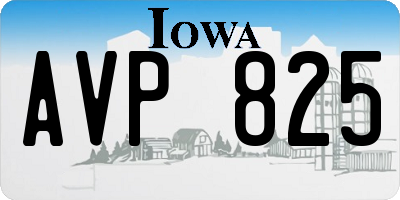 IA license plate AVP825