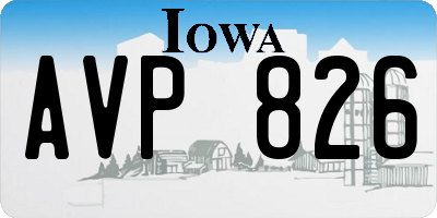 IA license plate AVP826