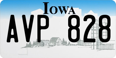 IA license plate AVP828