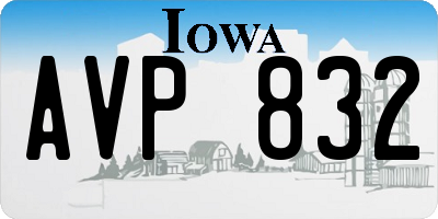 IA license plate AVP832