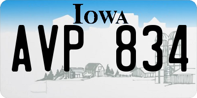 IA license plate AVP834