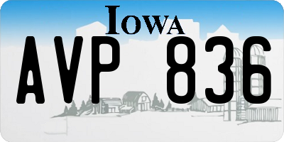 IA license plate AVP836
