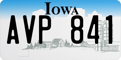 IA license plate AVP841