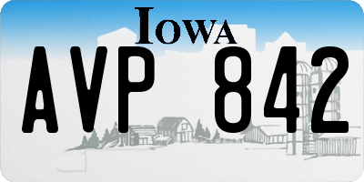 IA license plate AVP842