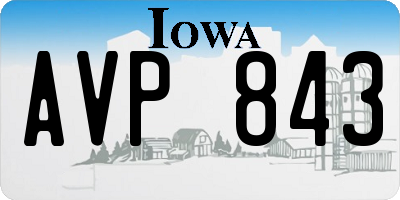 IA license plate AVP843