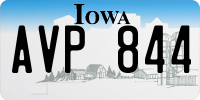 IA license plate AVP844