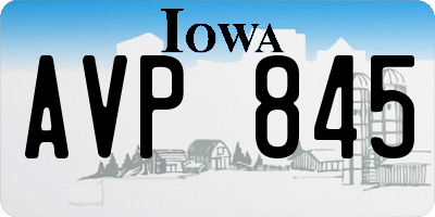 IA license plate AVP845