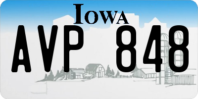 IA license plate AVP848