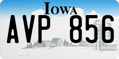 IA license plate AVP856