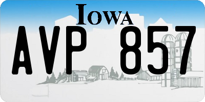 IA license plate AVP857