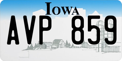 IA license plate AVP859