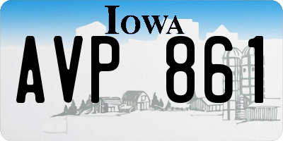 IA license plate AVP861