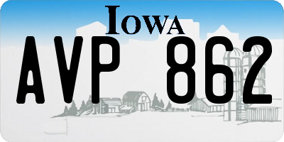 IA license plate AVP862