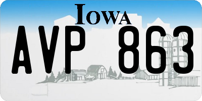 IA license plate AVP863