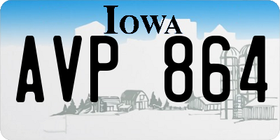 IA license plate AVP864