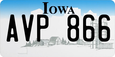 IA license plate AVP866