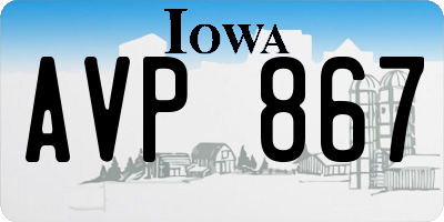 IA license plate AVP867