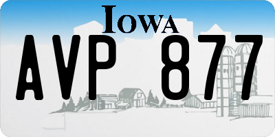 IA license plate AVP877