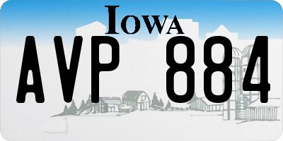 IA license plate AVP884