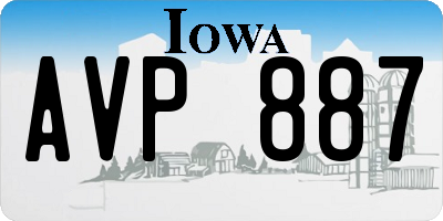 IA license plate AVP887