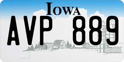 IA license plate AVP889