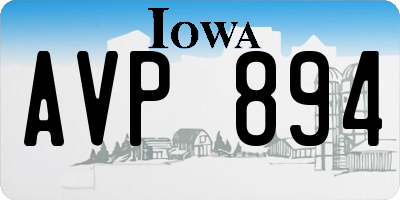 IA license plate AVP894