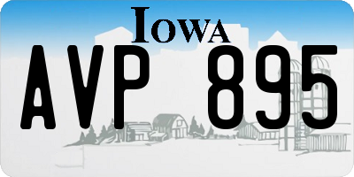 IA license plate AVP895