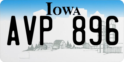 IA license plate AVP896
