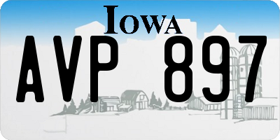 IA license plate AVP897