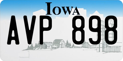 IA license plate AVP898